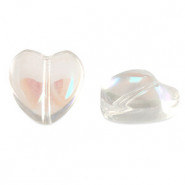 Abalorio de cristal 12mm Corazon - Cristal ab